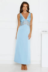 Softly In Season Satin Maxi Dress