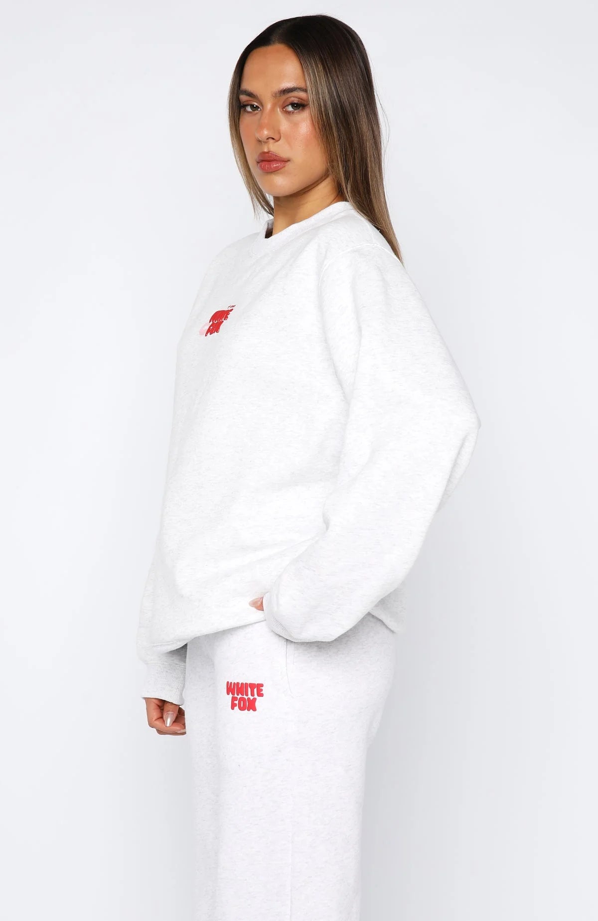 11th Street Sweet Kisses Oversized Sweater Cherry Glaze