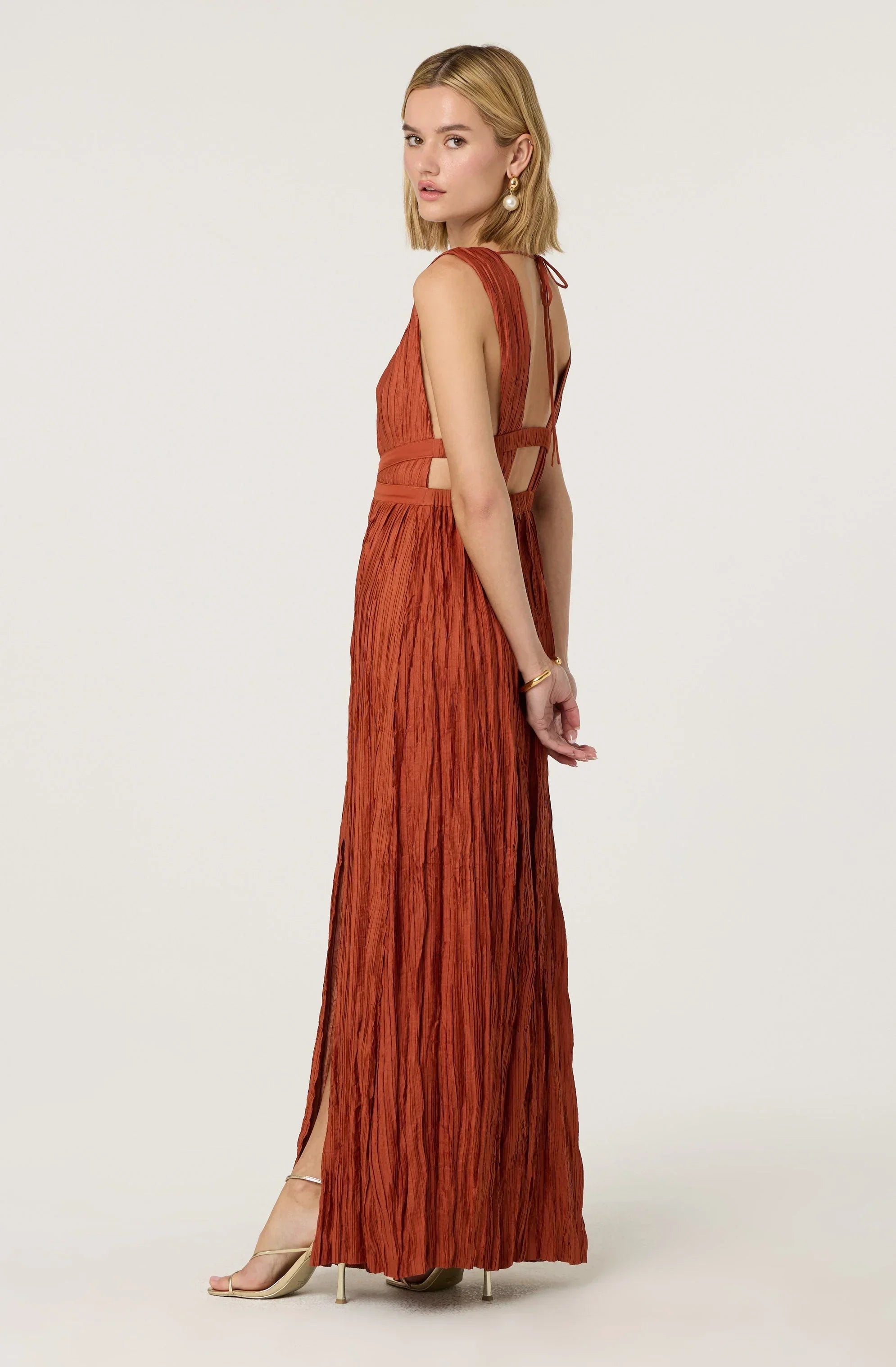 Tesni Pleated Maxi Dress