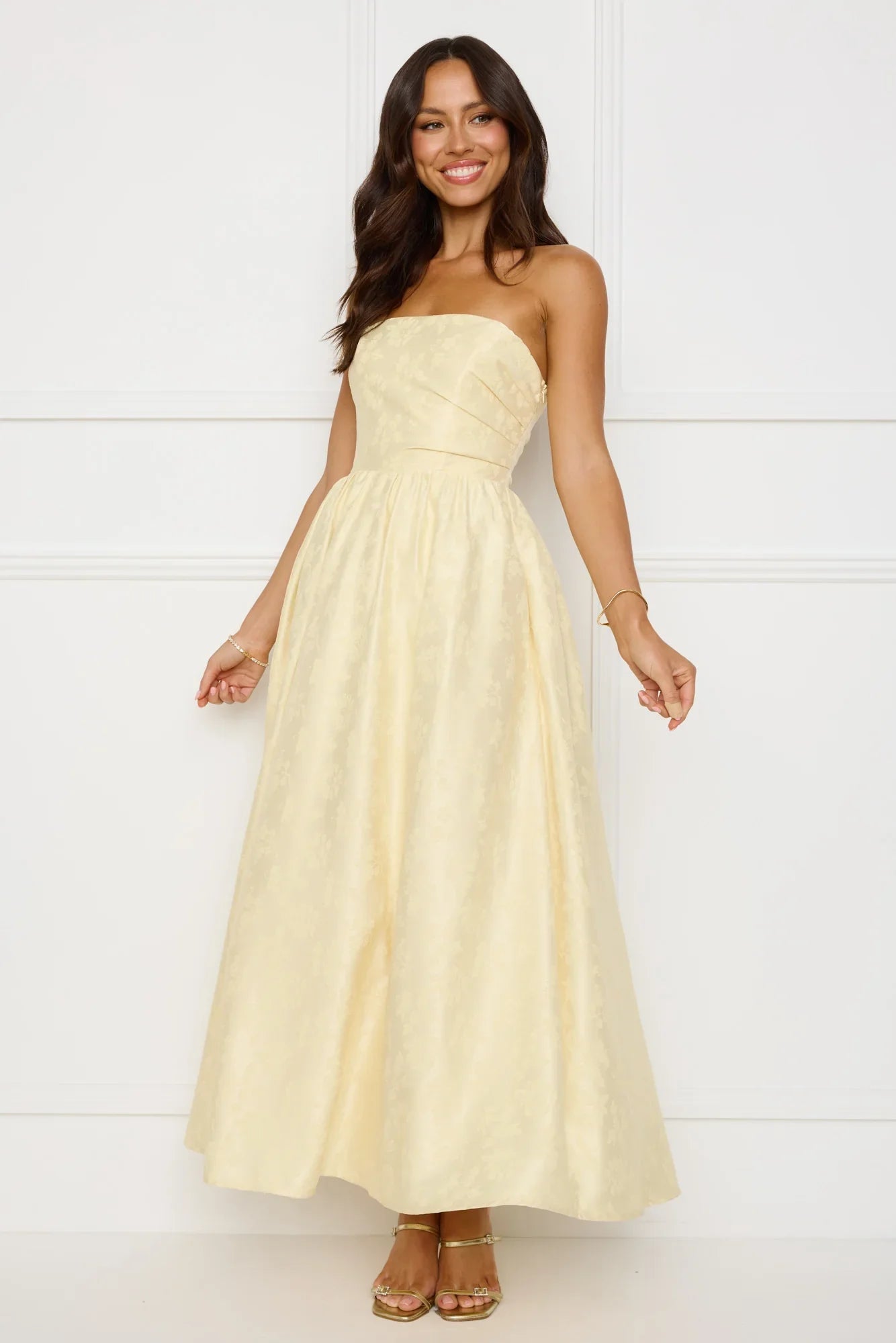 Dancing In Magic Strapless Maxi Dress