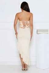Enchanted Affection Strapless Sequin Midi Dress